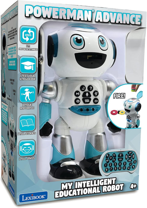 LEXiBOOK Powerman Advance - Interactive Remote Control Robot, Educational Toy for Children, Walks, Dances, Tells Stories