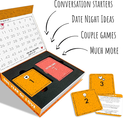Couples Game with Fun Date Night Ideas - Date Night Cards and Gifts for Couples, Wedding and Bridal Shower Gifts