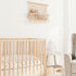 16" 22" Crane Baby Macrame Hanging Storage Bin for Nursery, Boho Baby Decor, Baby Toy Hanging Basket Wall Storage