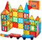 Gemmicc Magnetic Tiles, Deluxe 136 PCS Building Blocks Magnet Toys for Kids,3D