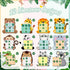 Capoda 24 Pack Jungle Animals Safari Theme Party Favors, Tic Tac Toe Strategic Board Game with Storage Bags