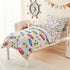 4 Set Sets Mooreeke Pieces Toddler Bedding - Soft Race Cars Toddler Comforter for Girls, Includes Quilted Comforter