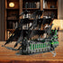 1573 Set 14+ WINGIFT Pcs Pirate Ship Building with LED Light,STEM Ghost Ship Flying Dutchman Building Toy,Model Boat