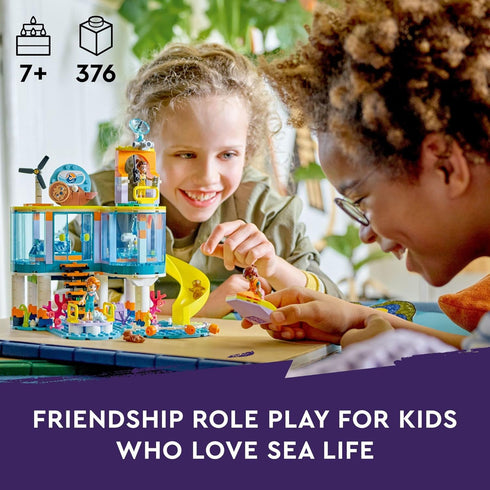 LEGO Friends Sea Rescue Center 41736 Building Toy with 3 Mini-Dolls, 2 Otters, Seahorse, Turtle, Water Scooter
