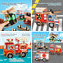 Emergency Vehicles 3D Puzzle Toy, HUZU Wooden Building Blocks for Kids 3-8, Fire Truck, Ambulance, Police Car Gifts