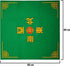 30" 30" 2-n-1 2-4 Mahjong and Pai Gow Poker Play Mat - x Green Felt Double Sided Mat - Table Cover for Classic Chinese