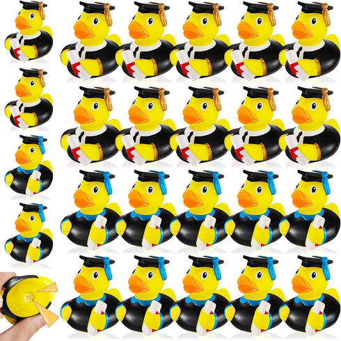 Leitee 12 Pcs Cute Graduation Rubber Ducks 2026 Grad Rubber Ducky Favor