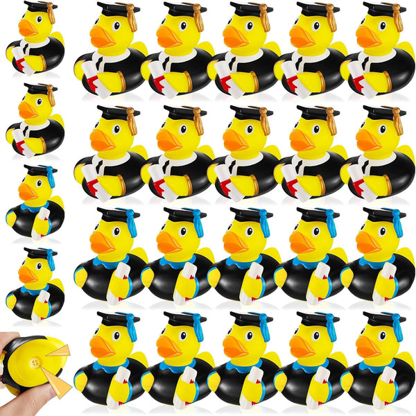 Leitee 12 Pcs Cute Graduation Rubber Ducks 2026 Grad Rubber Ducky Favor
