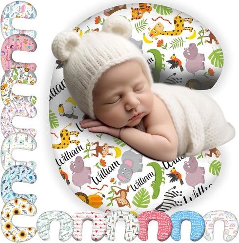 YouBaiVS Personalized Nursing Pillow Cover with Name Custom Removable Cover for Breastfeeding Pillows