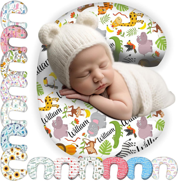 YouBaiVS Personalized Nursing Pillow Cover with Name Custom Removable Cover for Breastfeeding Pillows