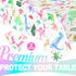 Girl Dinosaur Birthday Party Tablecloth, Pink Plastic Disposable Table Cover for 54'' x 108'' Party Supplies