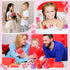 96 2 Inch 6 Jerify Pcs Valentine's Day Rubber Duckies Bulk Mini Heart Rubber Ducks for Kids Bathtub Toys Classroom