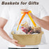 Pro Goleem Small Woven Basket with Gift Bags, Durable 12"X 8" X 5" Rope Basket for Storage, Baby Toy Basket with Handles