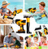 12 Pcs 18 Inch Hammer Drill Balloons Set, Construction Party Decorations for Father's Day Birthday