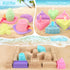 Set 3-10, 2 Pack Set Dreamon Collapsible Beach Toys for Kids Collapsible Sand Bucket with Beach Molds and Mesh Bag