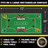 36 72 2-in-1 Gamie Double Sided Felt Casino Mat, x for Blackjack & Texas Holdem Poker, Texas Holdem Poker Mat