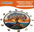 500 16.5 16.5 Bodhipnjoy Wooden Puzzles for Adults Pieces, Stained Glass Tree of Life Puzzle, Unique Shape Mosaic Tree