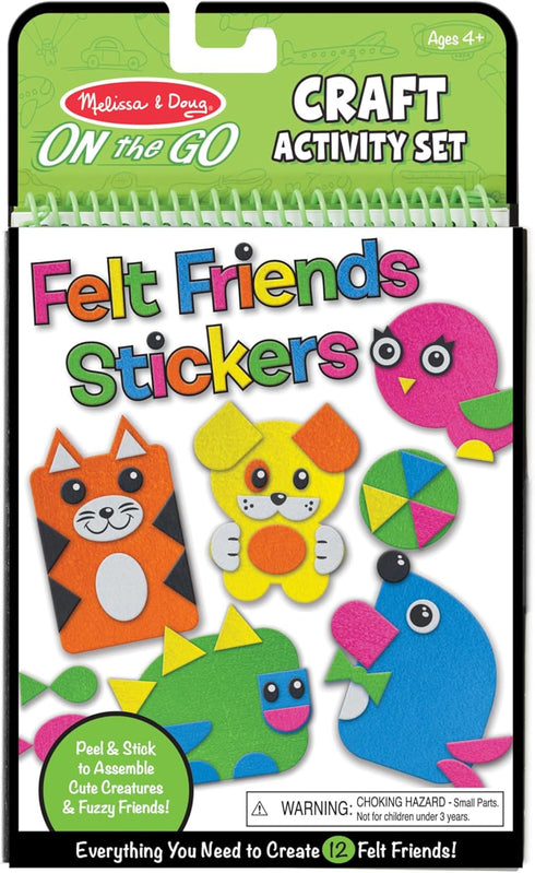 Melissa & Doug On The Go Felt Friends Craft Activity Set, 188 Felt Stickers - FSC Certified