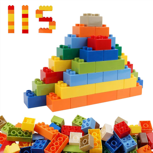 115 PCS Large Building Blocks, Educational STEM Toys for Kids Ages 3+,