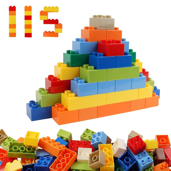 115 PCS Large Building Blocks, Educational STEM Toys for Kids Ages 3+,