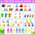 100 6 PCS Prefilled Easter Eggs with Surprise Golden Eggs & Assorted Toys, Plastic Fillers with Toys for Kid Toddler