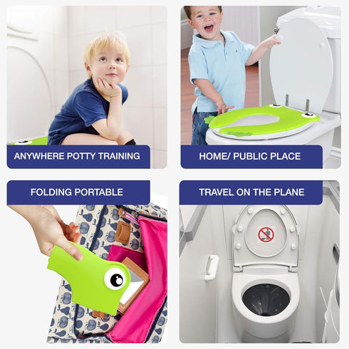 MAGTiMES Portable Folding Large Non Slip Silionce Pads Potty Training Seat for Kids Boys & Girls, Foldable Toddlers