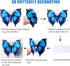 LiveGallery 72 PCS Removable 3D DIY Beautiful Butterfly Wall Decals Blue Butterflies Art Decor for Kids Bedroom