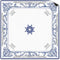 VIIJJUE Blue Floral Mahjong Mat Gifts 31.5 x 31.5 in, Vintage Blue and
