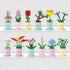 12 Pack Set Liberty Imports Mini Flower Botanical Building Block Collection, Creative Flower Plant Toy for Kids, Home