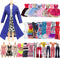 13 Pcs Doll Clothes and Accessories for 11.5 Inch Girl Dolls, Including Dresses, Tops, Pants, and Pajamas