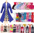 13 Pcs Doll Clothes and Accessories for 11.5 Inch Girl Dolls, Including Dresses, Tops, Pants, and Pajamas