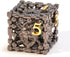 3D Beholder Metal DND Dice Set, Antique Polyhedral D&D Dice for Dungeons and Dragons, Halloween Gift (Black-Eye)