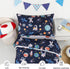 4 Set, Sets Piece Toddler Bedding Ultra Soft and Breathable Cartoon Space Toddler Comforter for Boys Includes Quilted