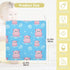 Burbuja 12x12 3 Pack Cartoon Hippos Baby Washcloths - Muslin Cotton Soft Absorbent Baby Towel for Newborn Baby