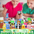 64 Pieces Mini Plush Animals Toys Set - Cute Small Stuffed Animal Keychain Jungle Animal Decor for Parties