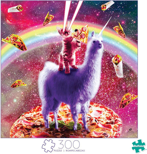 Buffalo Games - James Booker - Laser Llama Kitty - 300 Piece Jigsaw Puzzle for Adults, 21.25 x 15.00