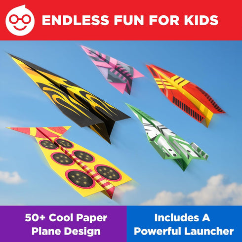6+ 6-7-8-9-10-11-12 50 Doctor Jupiter Paper Airplane Book Kit, Crafts for Kids Ages | Birthday Gift Ideas for Year Old
