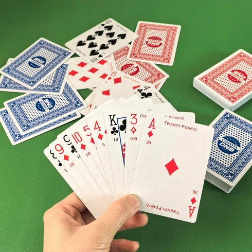 DNB SPORTS 12 6 6 DNB Deck Canasta Cards - Decks Blue and Decks Red Playing Cards with Point Values - Includes Canasta