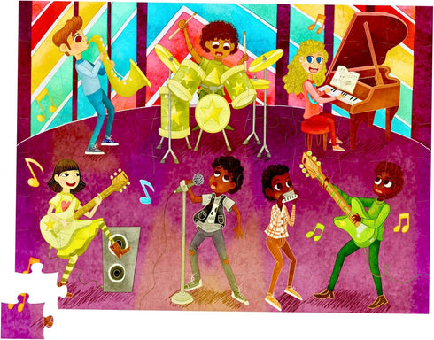 Musical Crossroads Kids Puzzle, 72 Piece Jumbo Jigsaw for Ages 5-9, Music Themed
