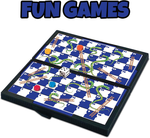 12 5" Gamie Magnetic Board Travel Games for Kids, Includes Retro Fun Games - Compact Design, Individually Boxed Travel