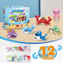 12 Pack Set, 12 1 14+ (353pcs) HIGH GODO Party Favors Building in Shark Marine Animals Building Blocks Toy for Goodie