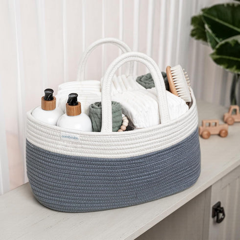 Compact Baby Organizer with Changing Pad - Comfy Cubs Diaper Caddy Bundle
