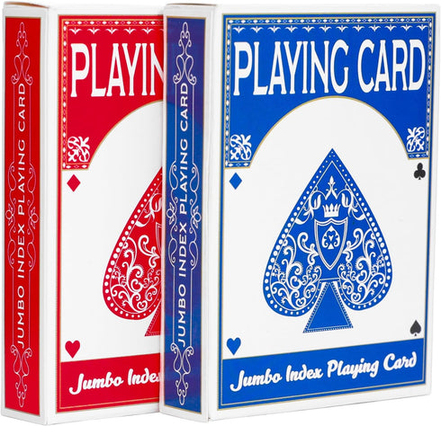 Playing Cards Large Print for Adults - 2 Pack for Seniors, Vision Impaired, Low Vision Crowd, for Card Games