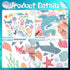 5 58 Ocean Animals Wall Decals - Sheets Pcs Under The Sea Theme Wall Decor Peel and Stick Ocean Wall Stickers for Home