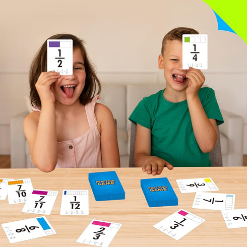 68 1-12, Fraction Flashcards - Funny Math Game Cards for All Fractions Compare and Simplify, Educational Learning Tool