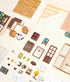 115 DIY Retro Coffee Shop Miniature House Kit, Pieces Mini Dollhouse with Furniture & LED Light with Roof & Dust Covers