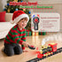 3 4 5 6 7 8+ Hot Bee Remote Control Train Locomotive, Train Steam Engine Toy w/Smoke, Lights & Sounds, Christmas Trains