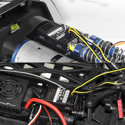 Hobby Fans RC Radio System 7CH 2.4G RC Transmitter with Receiver for RC Car Crawler Boat