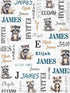 Novusopt Monogrammed Raccoon Baby Blanket with Name Personalized for Girls - Flower Receiving Blanket for Newborns