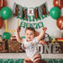 1st Football Highchair Banner Birthday - First Year Down High Chair Banner, Sport Theme First Birthday Decorations